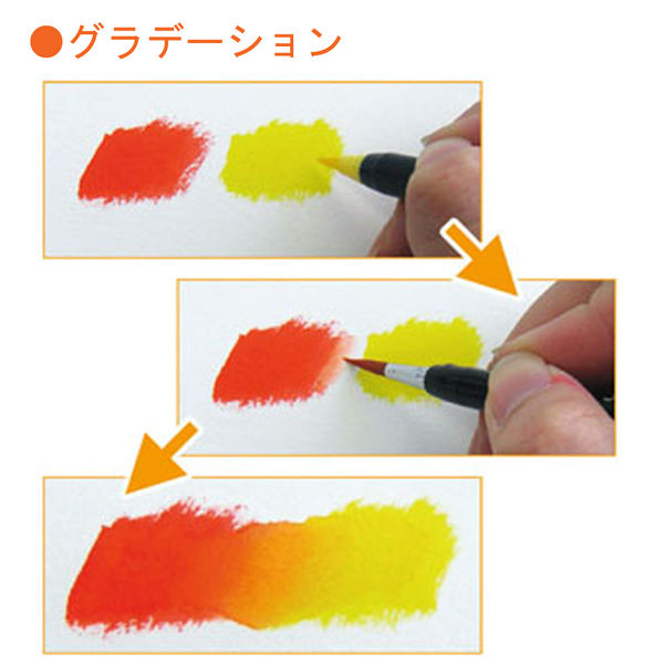 『赤い衿』　　水彩肉筆画 あかしや水彩毛筆「彩」 春を描く5色セット｜画材・文具雑貨の