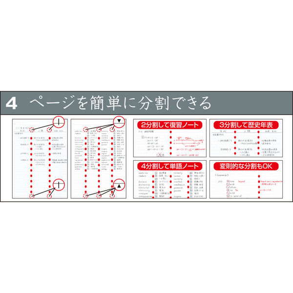 ナカバヤシ スイング ロジカルWリングノートB5ヨコA罫桃 NW-B501YA 1セット（3冊）