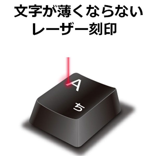 キーボード 有線 1000万回耐久 108キー Lサイズ メンブレン ブラック