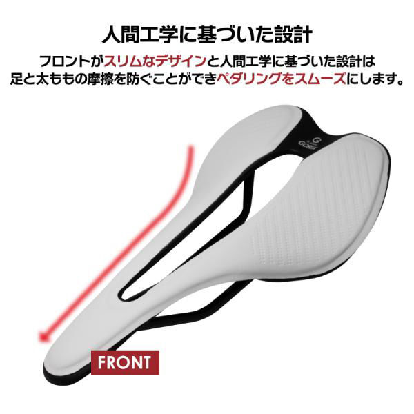 GORIX 軽量サドル GX-A215 ホワイト 43160 1個（直送品） - アスクル