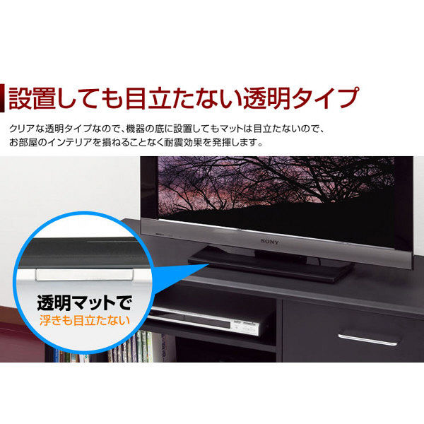 耐震マット 100枚セット(QL-E75CL-25) x 5個セット サンワダイレクト本店 サンワサプライ【オフィス・PC周辺通販】