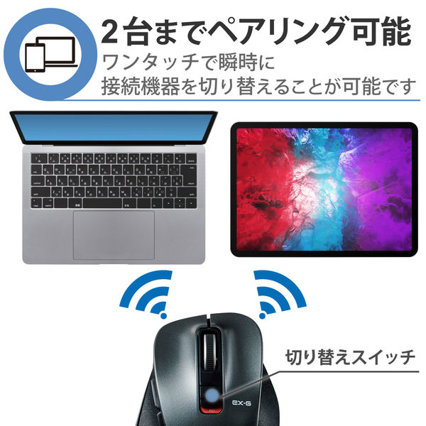 ワイヤレスマウス 無線 Bluetooth 静音 5ボタン M ガンメタリック M