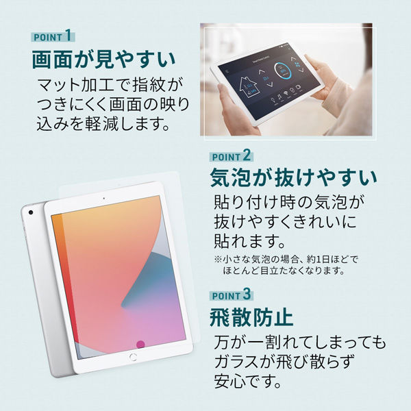 オウルテック iPad 10.2インチ(第7，8，9世代)対応 ガラス