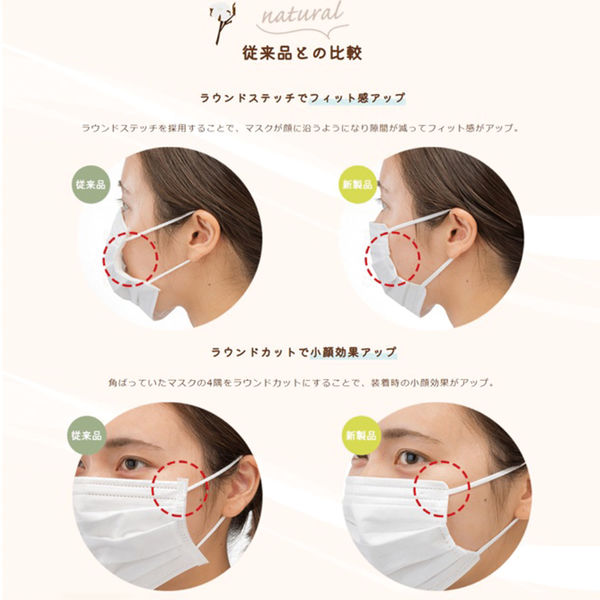 敏感肌マスク 肌面オーガニックコットン100%不織布 小さめサイズ 1袋