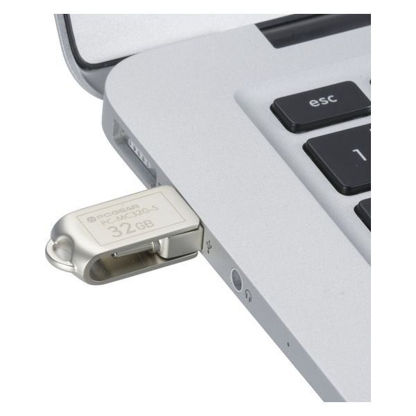 オーム電機 PC-MC32G-S [PCGEAR_USBメモリー (32GB・TypeCu0026TypeA対応)]
