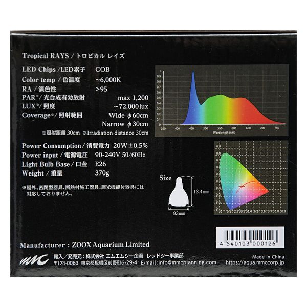 ZOOX LED RAYS Tropical 253416 1個（直送品
