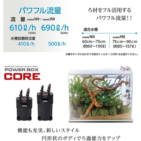 寿工芸 コトブキ 外部式フィルター パワーボックス コア１５０ 269932 1個（直送品） - アスクル