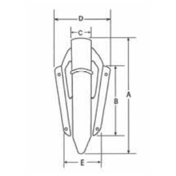 エスコ 140x80mm 旗立金物(ステンレス) EA951BN-32 1セット(5個 エスコ 140x80mm 旗立金物(ステンレス) EA951BN-32 1セット(5個
