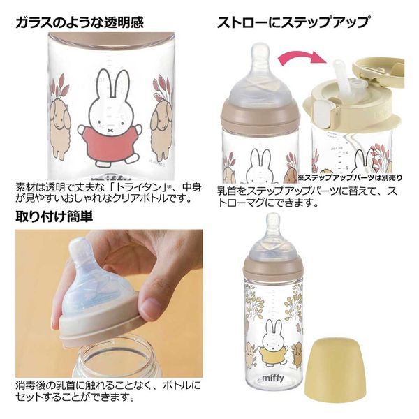 リッチェル ミッフィー おでかけミルクボトル プラスチック製ほ乳びん