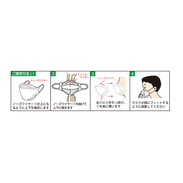 コンフォート立体マスク快 ホワイト FR-6781 1箱（50枚入） ファースト