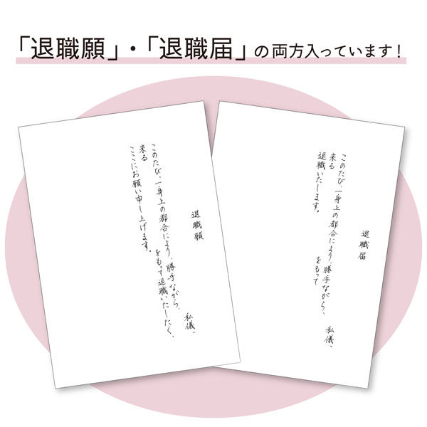 ササガワ 簡単作成 退職届 退職願 44-505 1セット袋入（取寄品）