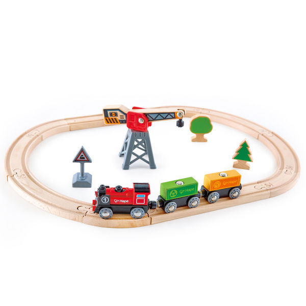 Hape 電池ではしる！かもつ列車レールセット E3731 1個 - アスクル