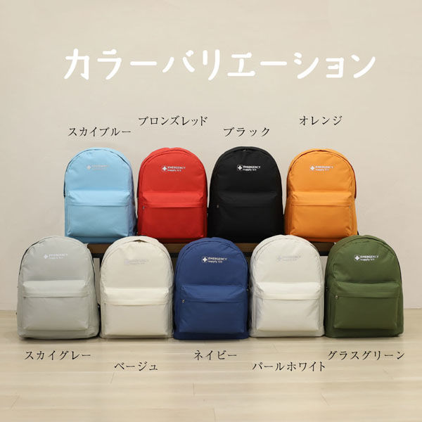 防災リュック スカイグレー 20L エマージェンシー 単品 防災用品 避難 バックパック 軽量（直送品）