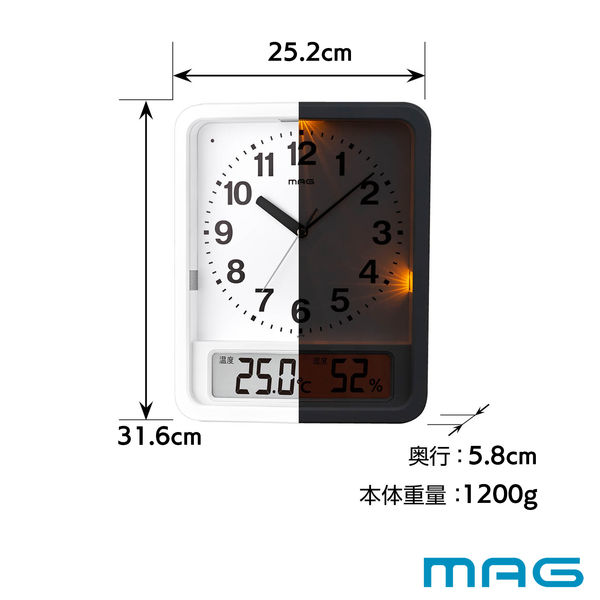 ザク　モノアイククロック　外箱付き。【訳あり】電池抜き済み MAG掛時計 レオン｜あなたに寄り添う MAG (マグ) の時計 ノア