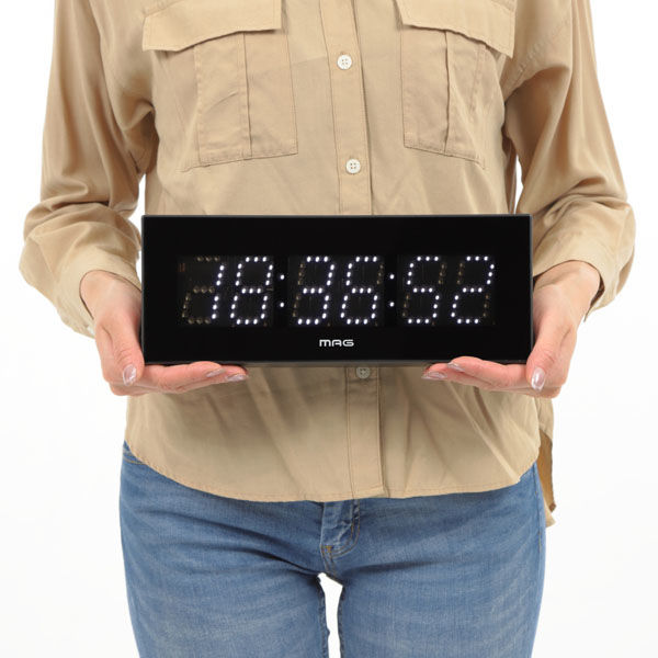 ノア精密 MAG デジタルLED時計 デジブラン ブラック W-790 BK 1