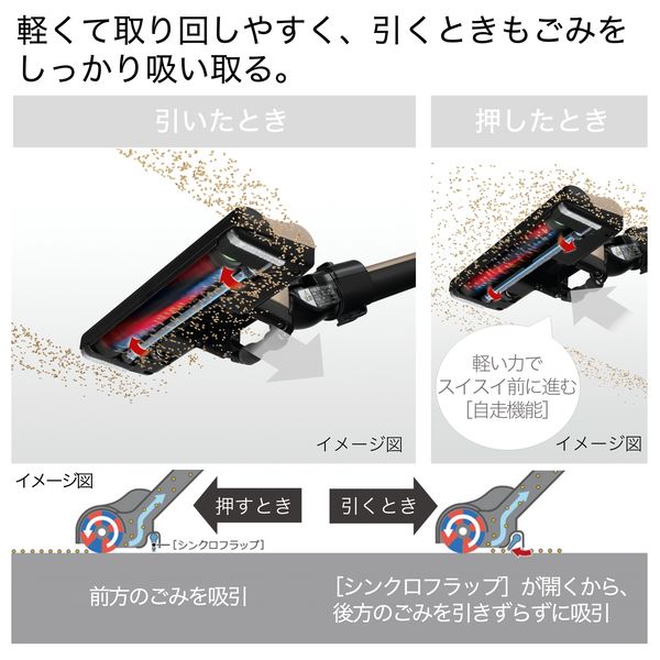 日立 ラクかるスティック コードレス サイクロン掃除機 PV-BL20G N 軽量1.3kg＆強力パワー シャンパンゴールド