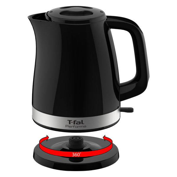 T-fal（ティファール）電気ケトル パフォーマ ブラック 1.5L KO1548JP コーヒー 紅茶 シック おしゃれ