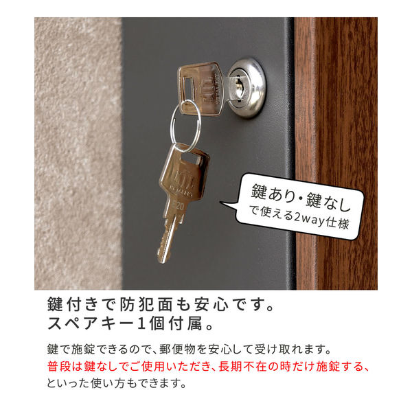 住まいスタイル ベル 木目調壁掛けポスト 幅335×奥行136×高さ 住まいスタイル ベル 木目調壁掛けポスト 幅335×奥行136×高さ