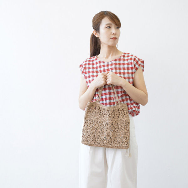 原ウール Knitworm 編み物キット 6-4 透かし模様のぺたんこ