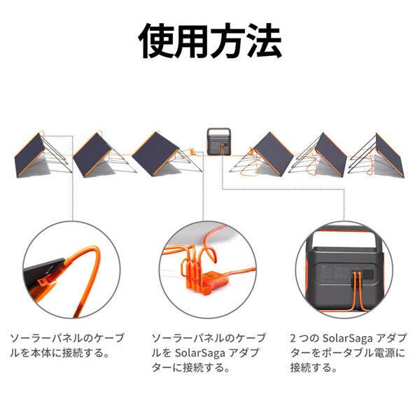 Jackery ポータブル電源2000Pro用 SolarSaga 接続アダプタ JA