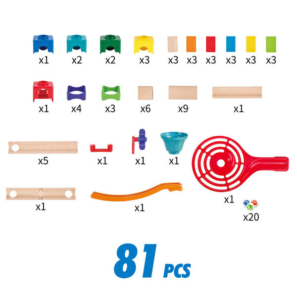 Hape ころころくみかえスライダー ベーシックセット 81ピース