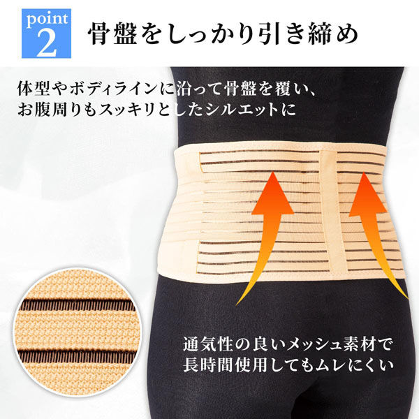 コモライフ メッシュタイプの骨盤サポートベルト Mサイズ 390556 1個入 