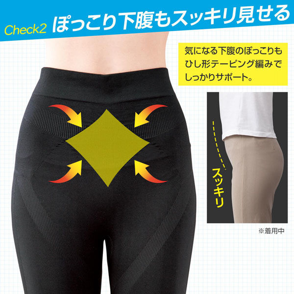 コモライフ 下腹スッキリ股関節スパッツロング L-LL 391556 1個（直送