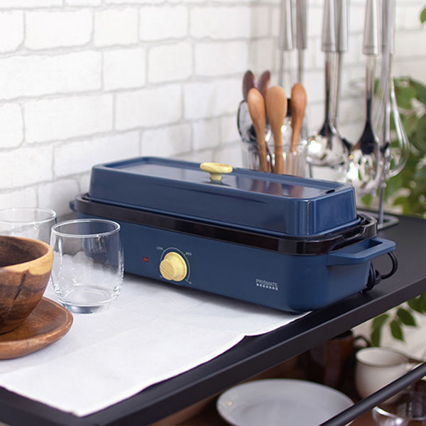 ライフオンプロダクツ スリムホットプレート ネイビー PR-SK035-NV 1台