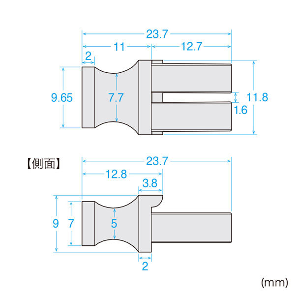 サンワサプライ LCポートダストカバー（2芯タイプ） HKB-TLDST2 1個（直送品） - アスクル