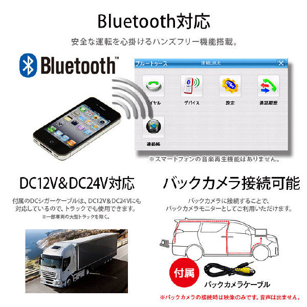 三金商事 2019年度版 7インチ ドラレコ搭載ポータブルナビ PD-703R-V19（直送品）