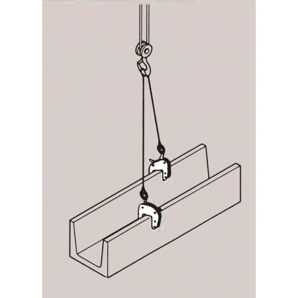 三木ネツレン ネツレン CU-M型U字溝竪吊クランプ 250KG 90-120MM CU-M