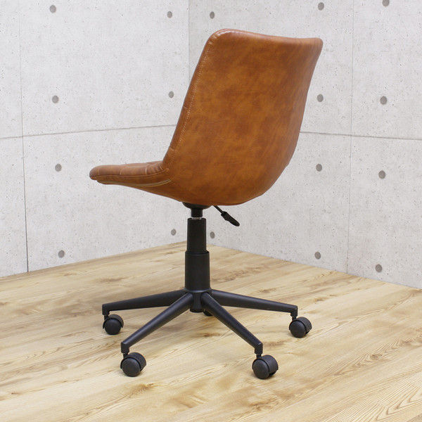 後藤家具物産 アンティークレザー調肘無チェアーBK色/oa-09bk アンティークレザー調肘無チェアーBK色 oa-09bk 後藤家具物産 オフィス