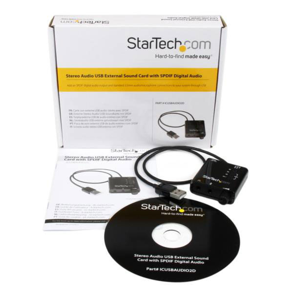 Startech.com USB接続外付けサウンドカード ICUSBAUDIO2D 1個
