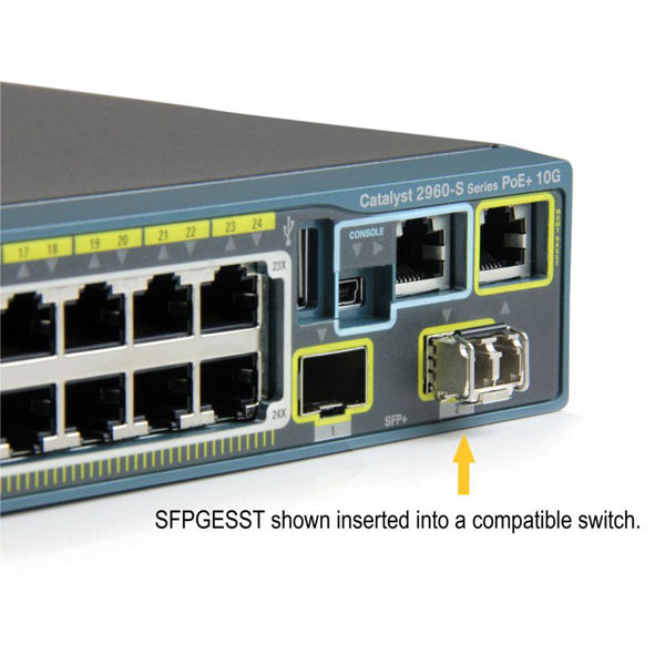 Cisco製品互換SFPモジュール SFPGESST 1個 StarTech.com（直送品