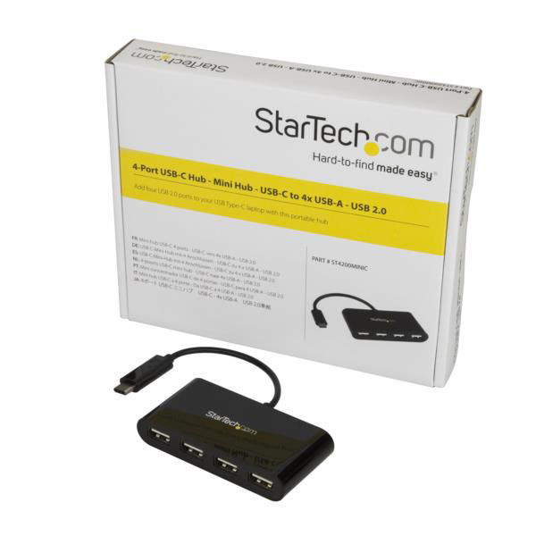 USBハブ Type-C接続 USB Type-A×4 ST4200MINIC 1個 StarTech.com（直送品） - アスクル