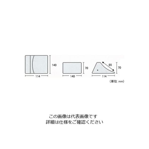 エスコ 140x114x 70mm ホイールチョーク(ウレタン製/1組) EA984SB-1 1