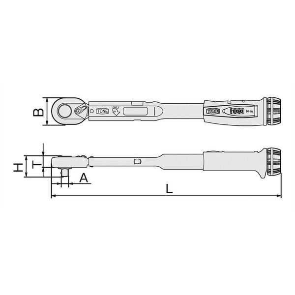 エスコ（esco） 1 ー 6N・m（1/4”DR） ［ラチェット式］トルクレンチ 1