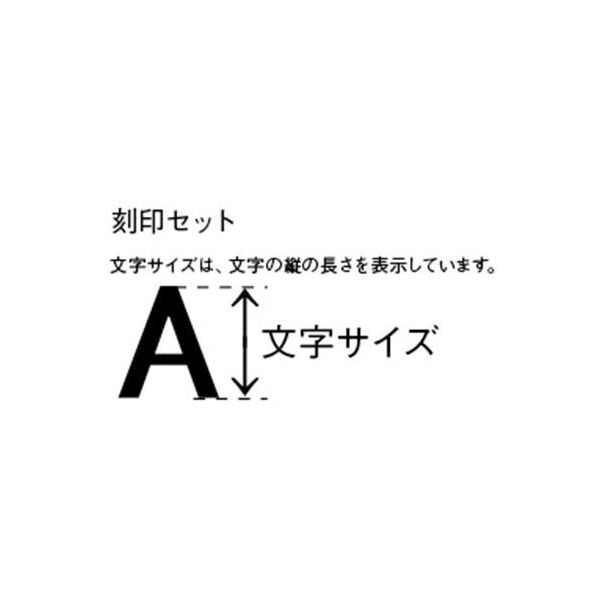 エスコ 1.6mm 英字・数字 刻印セット EA591HT-1 1組（直送品 