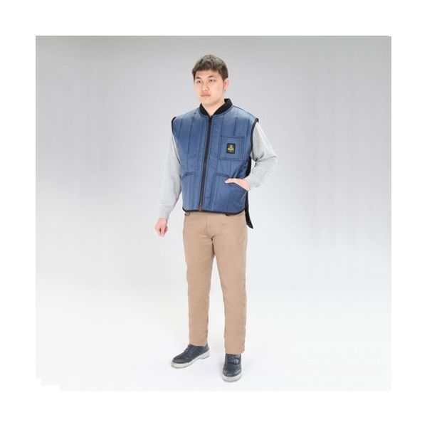 エスコ [ XL] 防寒ベスト(Navy) EA915GA-54 1着（直送品） - アスクル