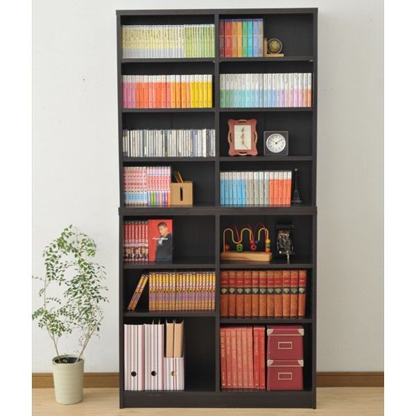 YAMAZEN 多目的棚 幅900×奥行290×高さ1800mm ダークブラウン