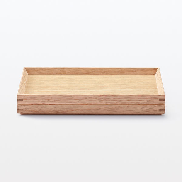無印良品 木製 角型トレー 約幅27×奥行19×高さ2cm 良品計画 - アスクル
