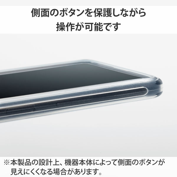 スマホ用 バンパー シリコン L~XLサイズ (~6.9インチ) 高透明 クリア P