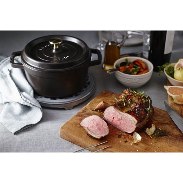 staub 18cm ココットラウンド ブラック - 調理器具