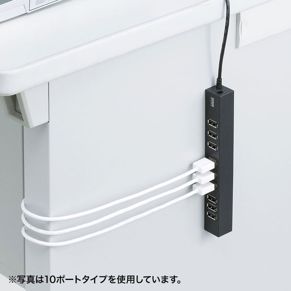 サンワサプライ USB2.0ハブ（10ポート） USB-2H1001BKN 1個 - アスクル