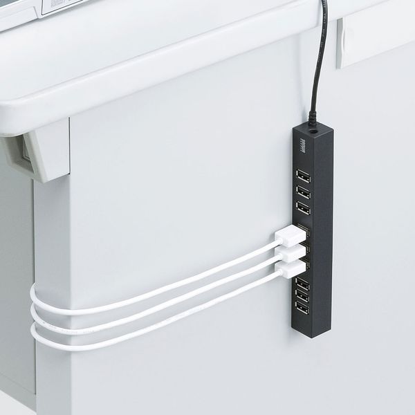 サンワサプライ USB2.0ハブ(7ポート) USB-2H701BKN 1個 - アスクル サンワサプライ USB2.0ハブ(7ポート) USB-2H701BKN 1個 - アスクル
