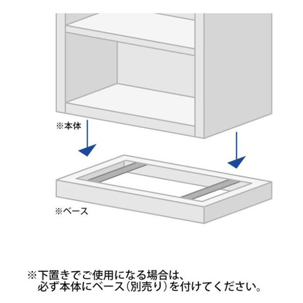 組立設置込】プラス L6収納庫 上置き・下置き 片開き 幅400×奥行450×高