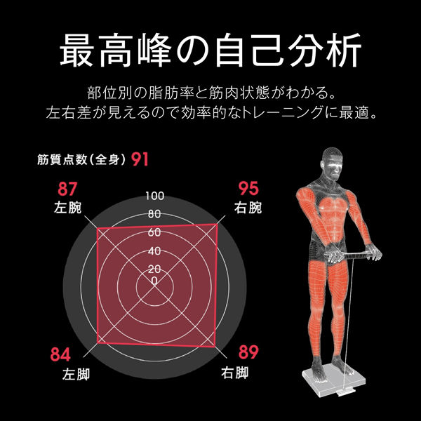 タニタ 体重計 体組成計 ブラック 部位別 筋肉の質が分かる アプリで