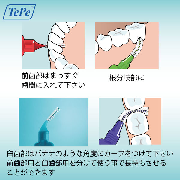 テペ（TePe）オリジナル歯間ブラシ 0.6mm 1セット（6本入×5個）ブリスターパック 歯科専門家と共同開発 スウェーデン アスクル