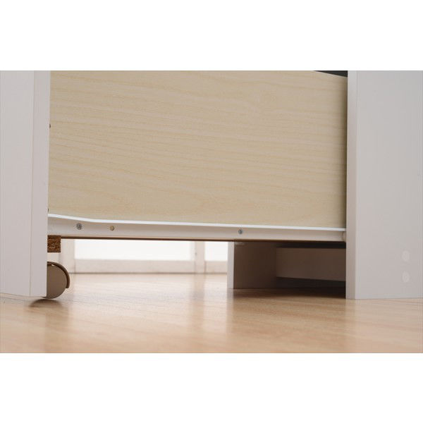 YAMAZEN デスクサイド収納ラック 幅300×奥行615×高さ1500mm ホワイト