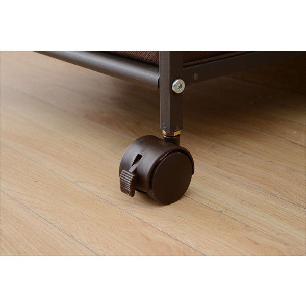 YAMAZEN キャスター付きスチールラック2段 幅425×奥行300×高さ495mm